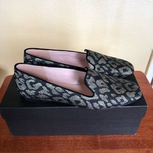 Jcrew metallic flat slip on shoe